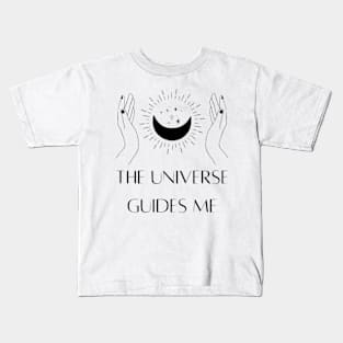 The universe guides me mystical moon Kids T-Shirt